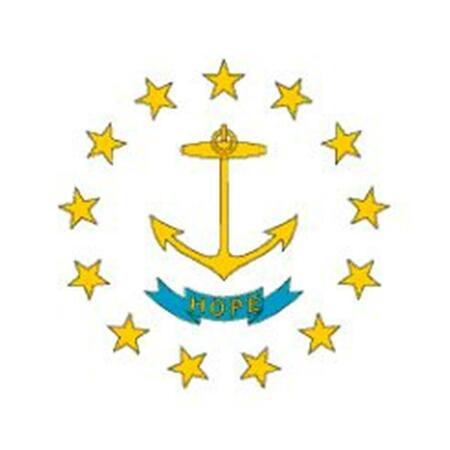 SS COLLECTIBLES 6 ft. 10 ft. Nyl-Glo Rhode Island Flag SS3318848